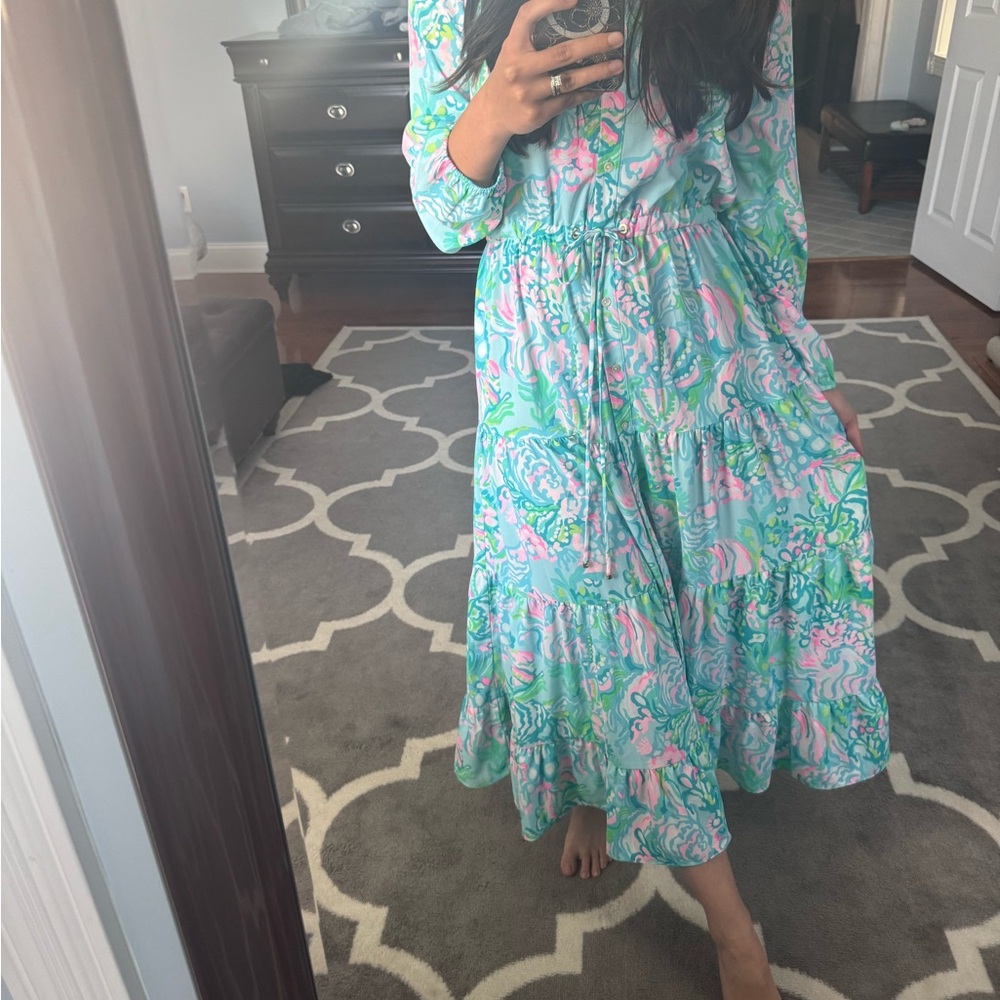 Lilly Pulitzer Cori Shirtdress Maxi Dress - Picture 2 of 3